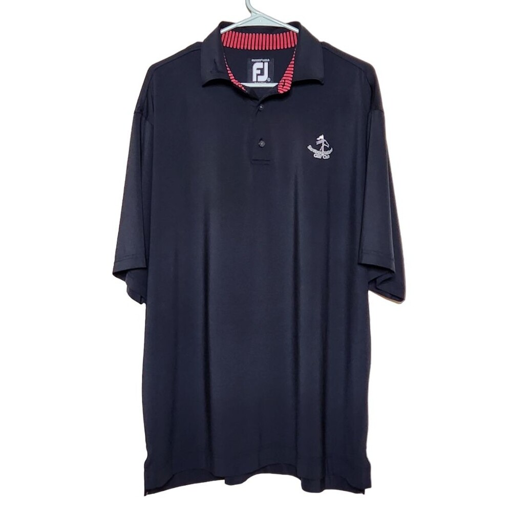 FootJoy Mens L ProDry Lisle Golf Polo Shirt Short Sleeve Saratoga National